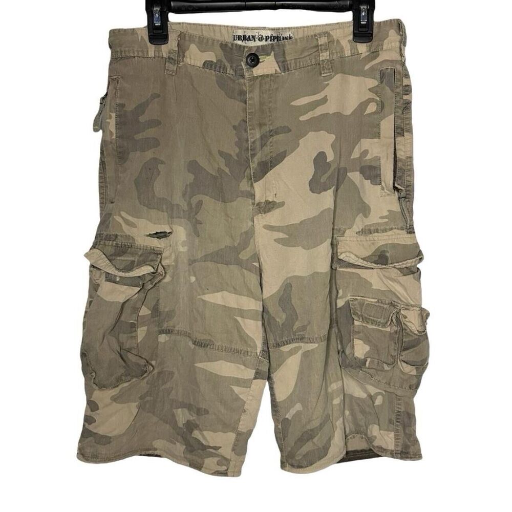 Y2K Urban Pipeline Desert Camo Cargo Shorts